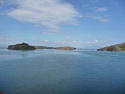 Jesusita and Cedros Islands seen from Paquera pier