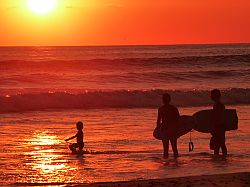 Sunset at Playa Carmen on the pacific coast